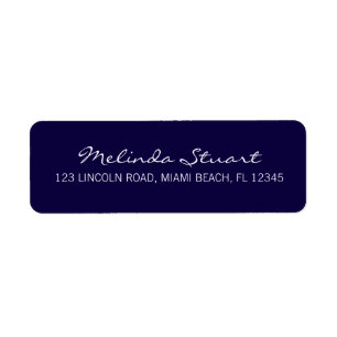 Étiquette Bleu marine moderne simple professionnel