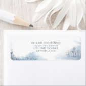 Étiquette Bleu neige et Mariage blanc (En situation)