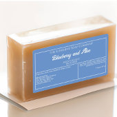 Étiquette Bleu pâle avec blanc Texte savon cosmétique étique
