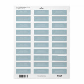 Étiquette Bleu poudre | Texte simple et élégant (Feuille entière)