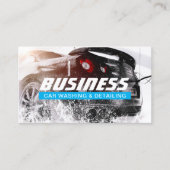 Étiquette bleu pour le lavage automobile et l'auto (Devant)