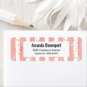 Étiquette Bleu rose | Faux Gold Confetti (En situation)