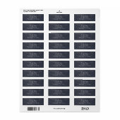 Étiquette Bleu Rustique Grain de Bois Minimal Moderne Mariag (Feuille entière)