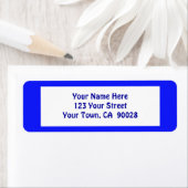 Étiquette bleu simple (En situation)