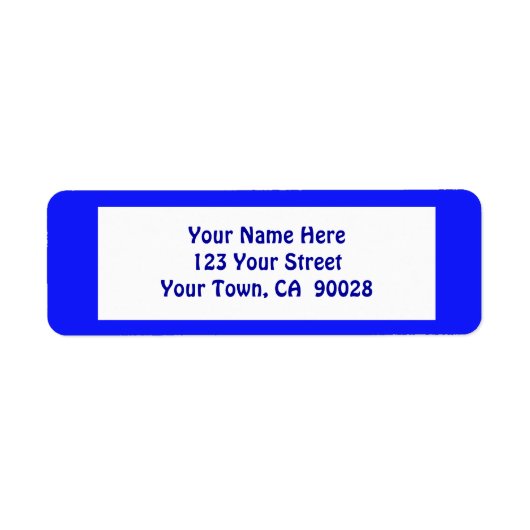 Étiquette bleu simple (Devant)