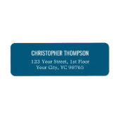 Étiquette bleu simple et élégant (Devant)