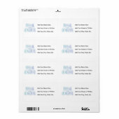 Étiquette Bleu Texte Fier Nouveau Daddy Cadeaux (Feuille entière)