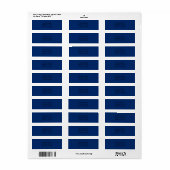 Étiquette Bleu US (Feuille entière)