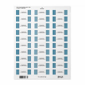 Étiquette Bleu Vertical Festipes vacances (Feuille entière)