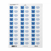 Étiquette Bleuet funky (Feuille entière)