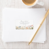 Étiquette Blissful Boho Wildflower Wedding RSVP Address (En situation)