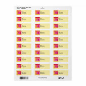 Étiquette Bloc Cabine du journal de l'article de la surface  (Feuille entière)