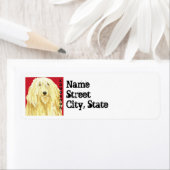 Étiquette Bloc couleur Komondor (En situation)