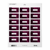 Étiquette Bloc de couleur Bourgogne (Feuille entière)