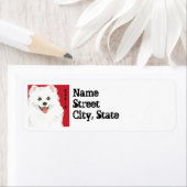 Étiquette Bloc de couleur Eskimo Chien américain (En situation)