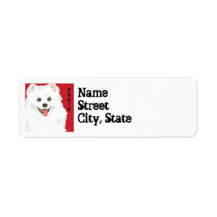 Étiquette Bloc de couleur Eskimo Chien américain