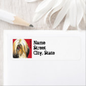 Étiquette Bloc de couleur Lhassa Apso (En situation)