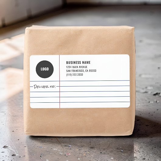 Étiquette Bloc-notes juridique Logo d'affaires Livraison