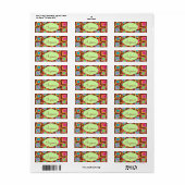Étiquette Blocs d'art Chocolat Brown Patchwork (Feuille entière)