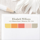 Étiquette Blocs de couleurs chauds (En situation)