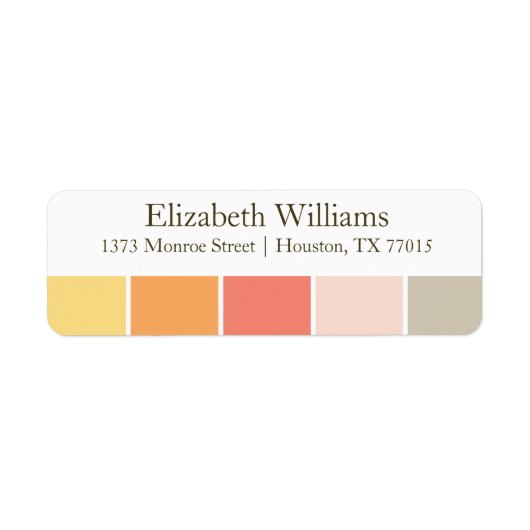 Étiquette Blocs de couleurs chauds (Devant)