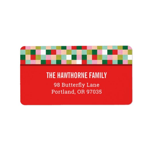 Étiquette Blocs de couleurs Joyeuses et lumineuses (Devant)