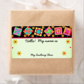 Étiquette Blocs de courtepointe vert Nom de la balise (En situation)