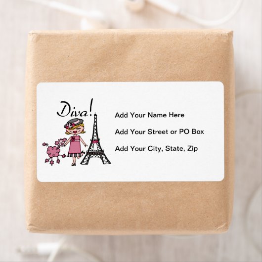 Étiquette Blond Hair Diva (En situation)