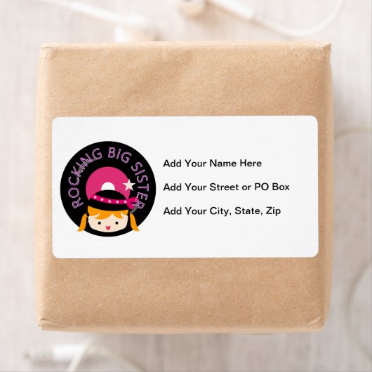 Étiquette Blond Rocking Big Sister (En situation)