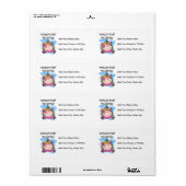 Étiquette Blond World's Best Big Sister Gifts (Feuille entière)