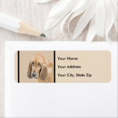 Étiquette Bloodhound Peinture - Joli chien d'origine art (En situation)