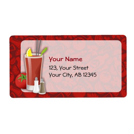Étiquette Bloody Mary (Devant)