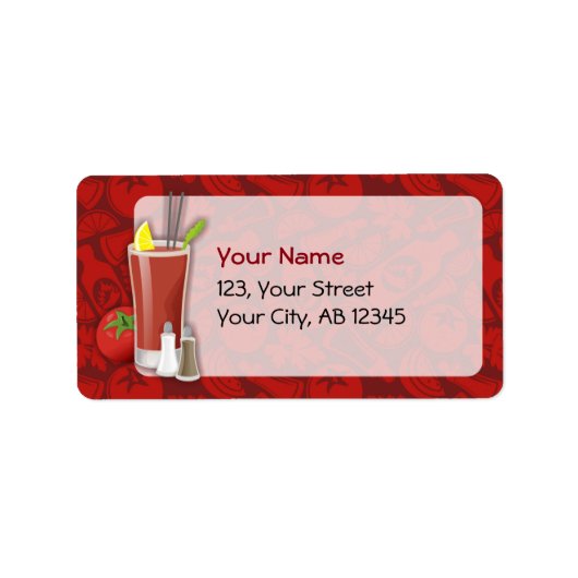 Étiquette Bloody Mary (Devant)