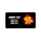 Étiquette Blooming Fire Rose (Devant)