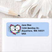 Étiquette Blooming Heart Westies (En situation)