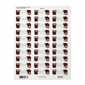 Étiquette Blooms rustiques | Terracotta et Marsala Red Addre (Feuille entière)