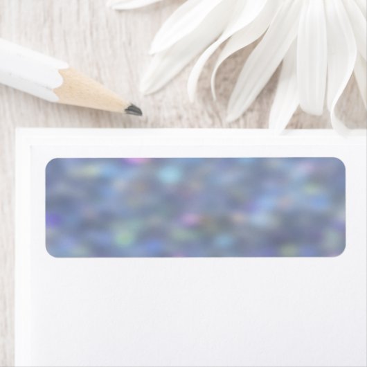 Étiquette Blue Bokeh Sparkles (En situation)