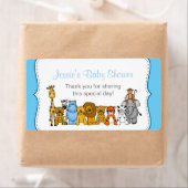 Étiquette Blue boy Jungle Animaux Bouteille d'eau Favoriser (En situation)