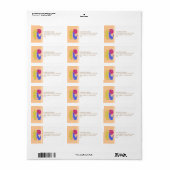 Étiquette Blue Coyote Wolf Southwestern Art Design (Feuille entière)