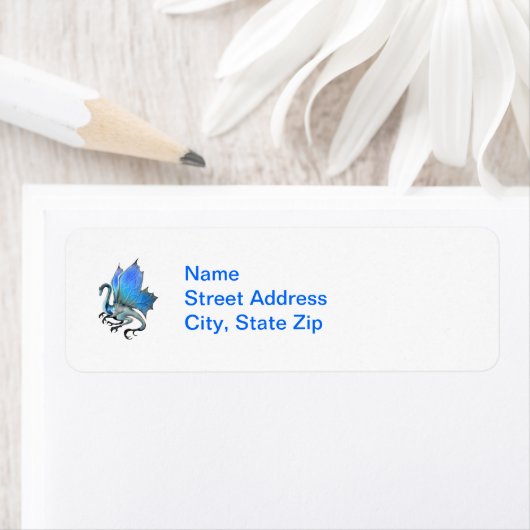 Étiquette Blue Dragon (En situation)