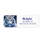 Étiquette Blue eyed White Tiger Personalized (Devant)