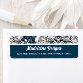 Étiquette Blue Fern Executive Return Adresse (En situation)