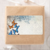 Étiquette Blue floral (En situation)