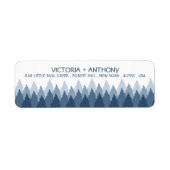 Étiquette Blue Forest Range Mariage de bois (Devant)