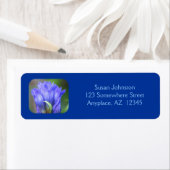 Étiquette Blue Gentian Flower Adresse (En situation)