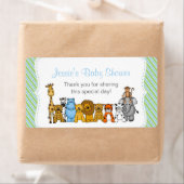 Étiquette Blue Green Jungle Animaux Bouteille d'eau Favorise (En situation)