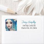 Étiquette Blue Haired Fairy | Art Imaginaire (En situation)