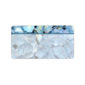 Étiquette Blue Hydrangea Floral (Devant)