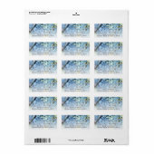 Étiquette Blue Hydrangea Floral Adresse de retour (Feuille entière)