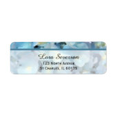 Étiquette Blue Hydrangea Flower Adresse de retour (Devant)